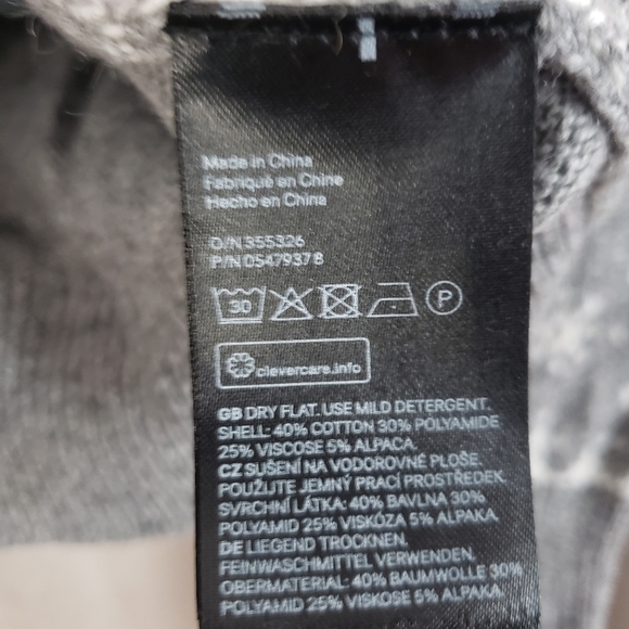 NWOT LOGG gray & white snowflake ski alpaca blend sweater Womens Medium - Picture 5 of 6